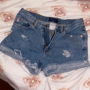 VINTAGE Distressed Guess Jean Shorts